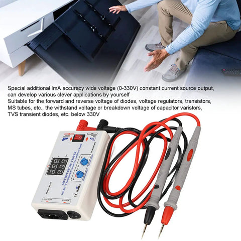 LED Backlight Tester for TV Screens and LCD Panels Auto Adjustable 20 to 330V DC Smart Current Control Backlight Board Tester Bead Strip Repair Tool for TV Backlights Quick Diagnostics for Pros and DIY Enthusiasts with probes and accessories