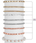 Assorted Spacer Beads Kit With 3000 Pieces Including 1500 4 Mm Faceted Rondelle Cube Beads, 900 Round, 600 Square, Gold, Silver, Rose Gold