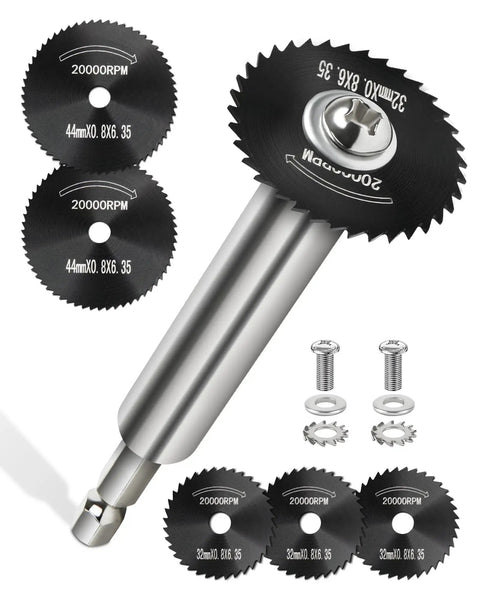 Pro Grade Inside PVC Pipe Cutter Kit With 5 Replacement Saw Blades, One Quarter Inch Hex Shank, Durable 40CrMo Alloy Steel Shaft