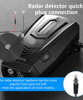 Radar Detector Hardwire Kit for Escort, Valentine One, Uniden, Beltronics, Cobra with RJ-11 Style Jack shown with detector