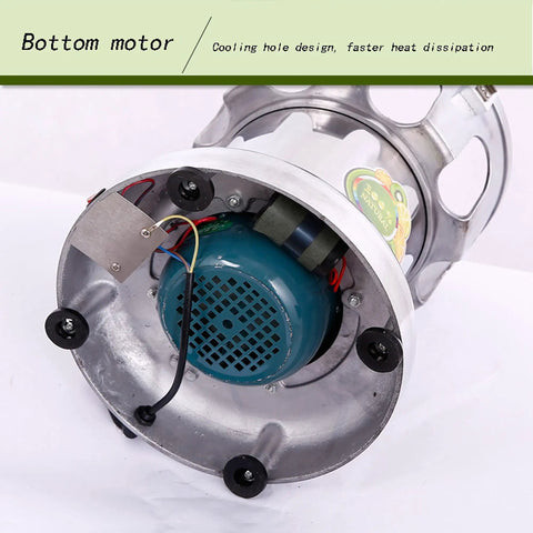 Bottom view of SDdPulse Commercial Juice Extractor, 370W Electric Centrifugal Juicer with cooling motor design.