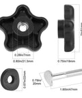 Dimensions of knob and bolt from 4 Pack Handle Knob And Screw Bolt Washer Kit For Lawn Mowers Snow Blowers And Recycler TimeMaster