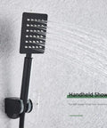 Handheld shower from UMJIGF Led Digital Display Shower System Wall Mounted Concealed Shower Faucet Set, matte black design.