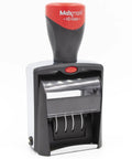 Heavy Hitter Self Inking Date Stamp With Four Line Custom Text Durable Office Essential Featuring Slick Wheel Action And Long Lasting Refillable Pad
