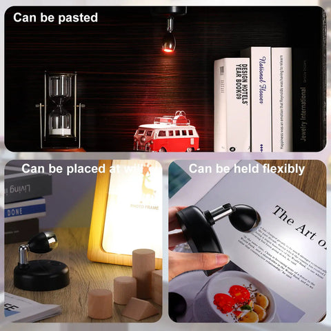Six Battery Operated Wireless LED Spotlight Kit Indoor With 13 Color Up Lights, 3 Remote Controls, displayed in various uses