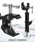 Trolling Motor Stabilizer Mount For Terrova Riptide Ulterra PowerDrive, 360 Degree Adjustable, max 2.5 inch clamp, product dimension