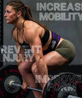 Woman using Heavy Duty 6 Inch Nylon Weight Lifting Belt For Powerlifting And Strength Training during deadlift exercise.