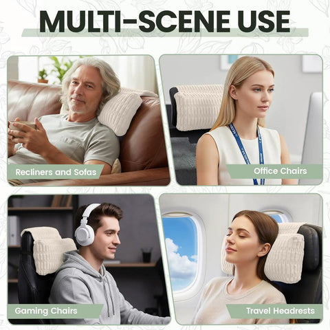 Multi-scene use of Adjustable Neck Pillow For Recliners And Couches, Non-Slip Weighted Flap Headrest With Soft Corduroy Cover