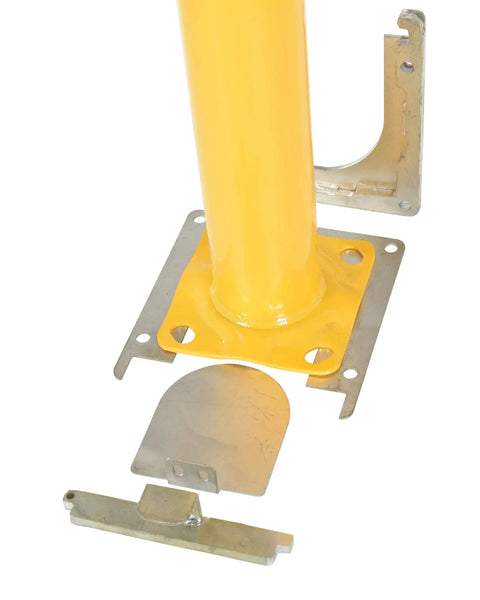 Heavy Duty Removable Steel Pipe Safety Bollard 42 Inch Tall Killer Vehicle Barrier For Indoor Outdoor Parking Lots components and base.