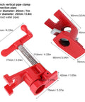 Three Quarter Inch Pipe Clamp Hand Cranked Quick Clamp For Woodworking Vertical Clamping Galvanized Steel Construction