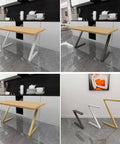 Badass Heavy Duty Z Shaped Metal Table Legs With Adjustable Feet Rock Solid Industrial Accent For Dining Desk And Coffee Table Diy Project Hella Sturdy Square Base in various colors and angles.