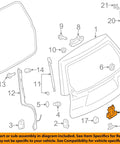 Diagram of Complete Power Latch And Actuator Assembly For Subaru Forester Rear Gate 2014 To 2018 parts layout and numbering.