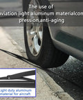 No Sweat Prep 32 Inch RV Windshield Wiper Blade Pair crafted tough with light aluminum, shown on vehicle tire for installation.