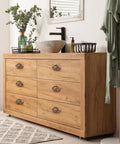 Wooden dresser with Vintage Shell Shaped Drawer Pulls Set 4 Pack 3.4 Inch Cup Pulls For Cabinets With Retro Vibe Rustic Ethnic Pattern