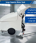 Side view of Heavy Duty Industrial Corded Floor Scrubber Workhorse With 16.3 Inch Brush And 1750 Square Meters Per Hour Cleaning Dual 31 Liter And 23 Liter Tanks Ideal For Airports Factories And Warehouses 110V Commercial Cleaning Machine