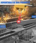 Comparison of yellow Heavy Duty Forklift Lifting Hook With 2 Inch Receiver Hitch and competitor product, highlighting advantages.