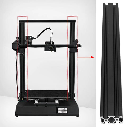 3D printer frame with 5 Piece 400 mm 2040V Aluminum Extrusion Profile European Standard Anodized Linear Rail For 3D Printers Lasers CNC Projects