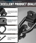 Heavy Duty 1 2 Inch D Ring Tie Down Anchors 4 Pack Black Forged Steel showing electro-galvanized design and fixed clips.