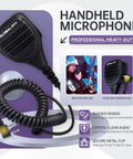 Two Pack Heavy Duty Handheld Speaker Microphone For Radios With Loud Clear Audio And Beefy Build Compatible With G0 G5 Rapid Radios