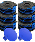 Kobalt 40V Cordless String Trimmer Spool Replacement For KST 120X Dual Line Autofeed Refills 20ft 0.065 In 8 Pack with blue nylon line