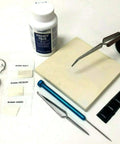 All-In-One Jewelry Soldering Kit With Flux, 3rd Hand Base, Fiber Grip Tweezers, Silver Wire, Ceramic Board, and Pick