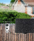 No Brainer 10W Solar Panel Charger Kit For Outdoor Cameras With Monocrystalline Silicon Cells IP67 Waterproof on fence