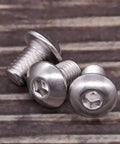 Hella Smooth M6 Button Head Socket Cap Screws 304 Stainless Steel 18 8 Allen Hex Drive Full Thread 10mm Length on fabric.