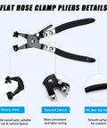 Flat hose clamp pliers with flexible swivel joint and PVC non-slip handle for Beefy Spring Hose Clamp Kit With Pliers 130 Piece
