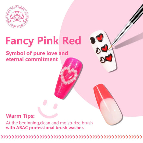 Solid Gel Nail Polish Kit With Ombre Colors 24 Color HEMA Free Soak Off Set featuring Fancy Pink Red nail art designs.