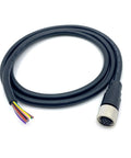 M12 12 Pin Female Connector Cable A Code Straight Profibus Fieldbus Sensor Wire IP67 Waterproof 1 Meter Length AWG26 30V 1.5A