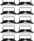 Set of Ultra Bright 200W LED High Bay Light UFO Style 20000LM Daylight 6500K Waterproof Industrial Lighting for Factory Warehouse