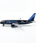 United Black Livery Airplane Model For Desktop Decor And Collecting Dope Desk Display Durable ABS Plastic And Alloy Mini Aircraft