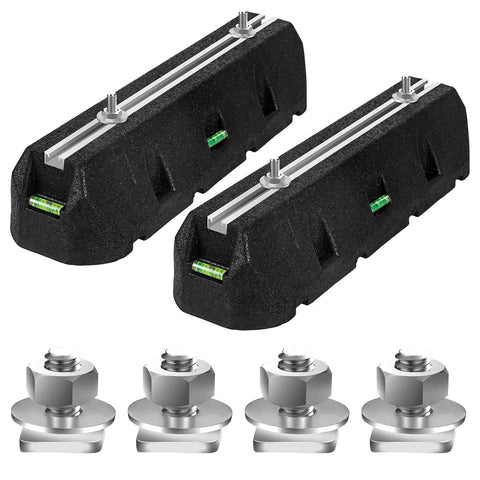 Beefy Mini Split Floor Mount Base For Outdoor Air Conditioners 9,000-36,000 BTU With Anti Vibration Feet, black polymer