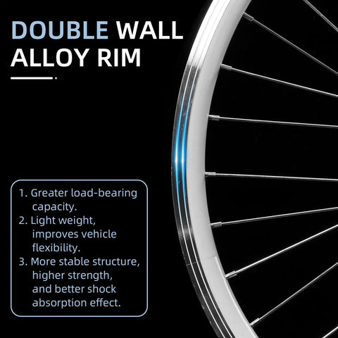 Close-up of 26 Inch Beefy Tricycle Rim For Adult Three Wheel Bike Replacement Double Wall Alloy Wheel With Silver Spokes