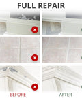 Before and after image showing the effectiveness of Heavy Duty Refillable Touch Up Paint Pen Set in fixing wall scuffs and furniture scratches.
