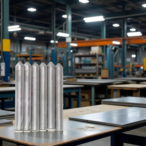 Low Temperature Universal Welding Rods Set Of 12 in a manufacturing warehouse, for aluminum stainless steel iron arc welding.