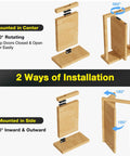 Beefy Heavy Duty Hidden Door Hinge Kit With 620 Lbs Load Capacity Stainless Steel Pivot Hinge 360 Degree Rotation