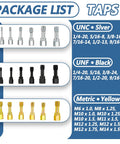 Heavy Duty 48 Piece Thread Chaser Set Kit With Metric And SAE Rethreading Includes 22 Taps 24 Dies And 2 Thread Files Displayed