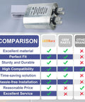 7.5uF 450VAC Dual Run Ellipse Start Capacitor for RV Campers and AC Fans 60Hz comparison chart