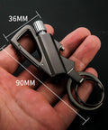 Infinity Lighter Multitool Keychain With Bottle Opener And Waterproof Windproof Permanent Match For Camping And Survival shown in hand