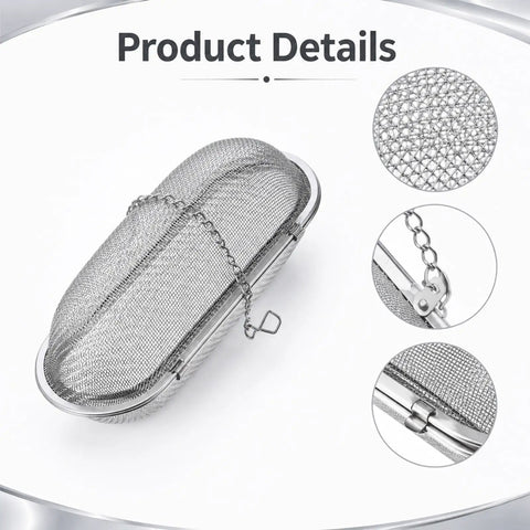 Upgraded 3 Pack Stainless Steel Ultrasonic Cleaner Baskets For Jewelry And Parts, rust proof mesh strainer with chain handle.
