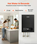 27kW Tankless Electric Water Heater 240V mounted under a kitchen sink for instant hot water on demand while cooking.