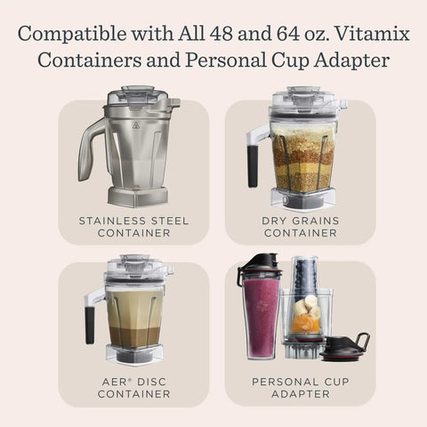 Real Deal Kitchen Workhorse Professional Grade Blender With Sixty Four Ounce Container Killer Motor showing stainless steel and dry grains containers.