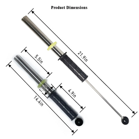 Dimensions of Stainless Steel 14.4 Inch Neodymium Pickup Tool With Quick Release Handle for workshop use