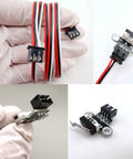 Six Pack 3D Printer Endstop Switch Kit With 3 Pin Cables For Ramps 1.4 shown with cables and connectors in close-up views