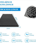 Solid High Density Soundproof Foam Panels Black 48 By 24 Inches self adhesive acoustic wall tiles with egg crate surface.