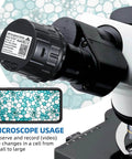 Wireless Eyepiece Camera For Telescopes And Microscopes, 32GB Digital Eyepiece With Built In WiFi showing microscope use