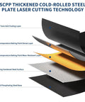 Side view of layer composition of SCPP thickened cold-rolled steel plate showing epoxy, baking paint, polished, and phosphating layers.