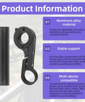 Two Piece Bike Handlebar Extender Kit with clamp for attaching lamp GPS speedometer on aluminum rugged e bike motorcycle bar bracket