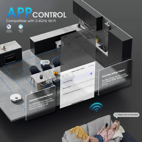 Self Emptying Robotic Vacuum And Mop With 75 Day Hands Free Self Emptying Dustbin LiDAR Mapping WiFi App Control